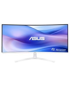 מסך קעור ASUS VU34WCIP-W ‏34 אינץ' Ultrawide ‏UWQHD ‏1ms ‏USB-C ‏DisplayPort HDMI רמקולים USB Hub לבן