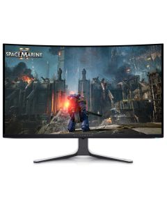 מסך גיימינג DELL Alienware 32 QD-OLED 4K דגם AW3225QF בגודל 31.6 אינץ’ קעור רזולוציה 3840×2160 קצב רענון 240Hz זמן תגובה 0.03ms HDR Dolby Vision תמיכה G-SYNC FreeSync