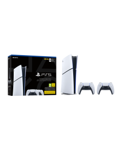 קונסולת Sony PlayStation 5 Slim 825GB Digital Edition עם שני בקרי Dual Sense - אחריות יבואן רשמי ישפאר