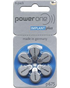 סוללות אבץ-אוויר P675 Implant Plus לשתל שבלול – גודל 675
