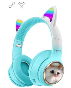 Wireless headphones with LED lighting