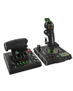 סט שליטה לטיסות Turtle Beach VelocityOne Flightdeck – HOTAS עם מסך מגע, OLED ו־139 מקשים